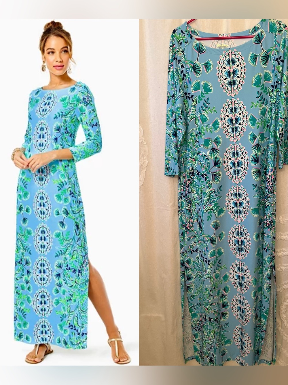 LILLY PULITZER Seralina Chillylilly Maxi Dress in Frenchie Blue Size XL